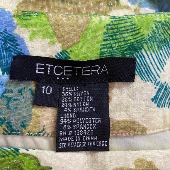 ETCETERA Floral Ruched Pencil Skirt Size 10 - Picture 8 of 8